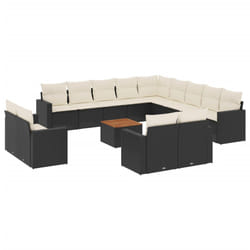 VidaXL 3224397 banc de jardin Rotin, Acier, Bois d'acacia