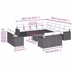 VidaXL 3224400 banc de jardin Rotin, Acier, Bois d'acacia