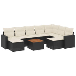 VidaXL 3224404 banc de jardin Rotin, Acier, Bois d'acacia