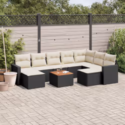 VidaXL 3224404 banc de jardin Rotin, Acier, Bois d'acacia