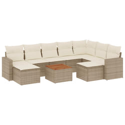 VidaXL 3224406 banc de jardin Rotin, Acier, Bois d'acacia