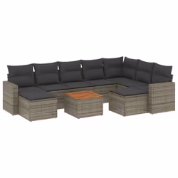 VidaXL 3224408, Gris foncé, Rotin, Acier, Bois d'acacia, 110 kg, Adultes et enfants, 550 mm, 550 mm