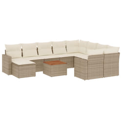 VidaXL 3224413 banc de jardin Rotin, Acier, Bois d'acacia