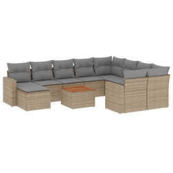 VidaXL 3224414 banc de jardin Rotin, Acier, Bois d'acacia