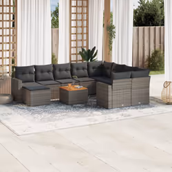 VidaXL 3224415 banc de jardin Rotin, Acier, Bois d'acacia