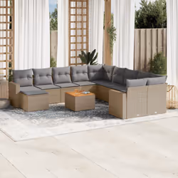 VidaXL 3224421 banc de jardin Rotin, Acier, Bois d'acacia