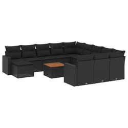 VidaXL 3224424 banc de jardin Rotin, Acier, Bois d'acacia