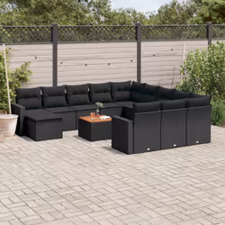 VidaXL 3224424 banc de jardin Rotin, Acier, Bois d'acacia