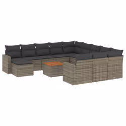 VidaXL 3224429, Gris foncé, Rotin, Acier, Bois d'acacia, 110 kg, Adultes et enfants, 550 mm, 550 mm