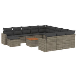 VidaXL 3224429 banc de jardin Rotin, Acier, Bois d'acacia