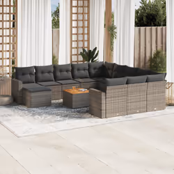VidaXL 3224429 banc de jardin Rotin, Acier, Bois d'acacia