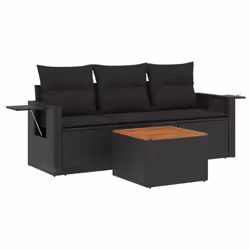 VidaXL 3224431, Noir, Rotin, Acier, Bois d'acacia, 110 kg, Adultes et enfants, 550 mm, 550 mm