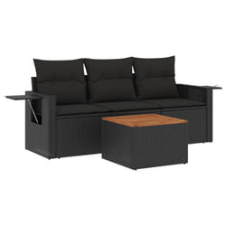 VidaXL 3224431 banc de jardin Rotin, Acier, Bois d'acacia
