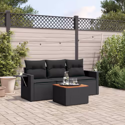 VidaXL 3224431 banc de jardin Rotin, Acier, Bois d'acacia