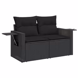 VidaXL 3224431 banc de jardin Rotin, Acier, Bois d'acacia - Vue supplémentaire 5