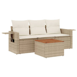 VidaXL 3224434 banc de jardin Rotin, Acier, Bois d'acacia