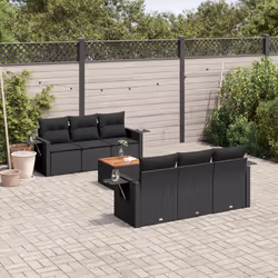 VidaXL 3224452 banc de jardin Rotin, Acier, Bois d'acacia