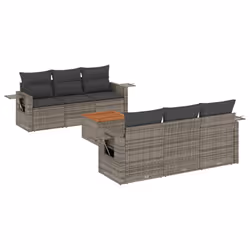 VidaXL 3224457, Gris foncé, Rotin, Acier, Bois d'acacia, 110 kg, Adultes et enfants, 550 mm, 550 mm