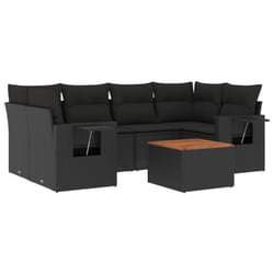 VidaXL 3224459 banc de jardin Rotin, Acier, Bois d'acacia