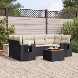 VidaXL 3224460 banc de jardin Rotin, Acier, Bois d'acacia