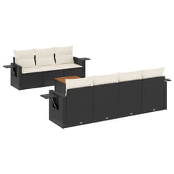 VidaXL 3224467 banc de jardin Rotin, Acier, Bois d'acacia