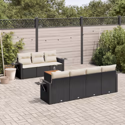 VidaXL 3224467 banc de jardin Rotin, Acier, Bois d'acacia