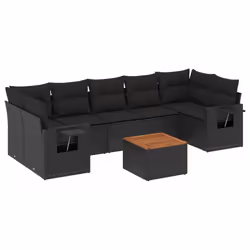 VidaXL 3224473, Noir, Rotin, Acier, Bois d'acacia, 110 kg, Adultes et enfants, 550 mm, 550 mm