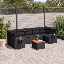 VidaXL 3224473 banc de jardin Rotin, Acier, Bois d'acacia