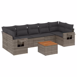 VidaXL 3224478, Gris foncé, Rotin, Acier, Bois d'acacia, 110 kg, Adultes et enfants, 550 mm, 550 mm