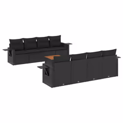 VidaXL 3224480, Noir, Rotin, Acier, Bois d'acacia, 110 kg, Adultes et enfants, 550 mm, 550 mm