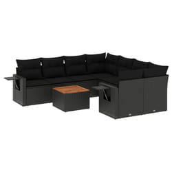 VidaXL 3224487 banc de jardin Rotin, Acier, Bois d'acacia