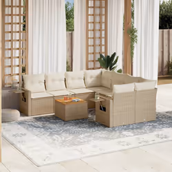VidaXL 3224490 banc de jardin Rotin, Acier, Bois d'acacia