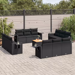 VidaXL 3224494 banc de jardin Rotin, Acier, Bois d'acacia