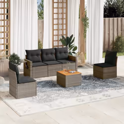 VidaXL 3224506 banc de jardin Rotin, Acier, Bois d'acacia