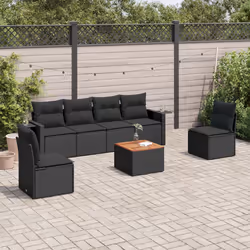 VidaXL 3224508 banc de jardin Rotin, Acier, Bois d'acacia
