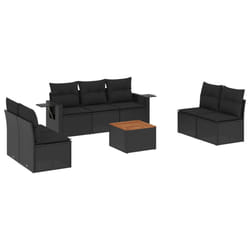 VidaXL 3224515 banc de jardin Rotin, Acier, Bois d'acacia