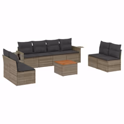 VidaXL 3224527, Gris foncé, Rotin, Acier, Bois d'acacia, 110 kg, Adultes et enfants, 550 mm, 550 mm