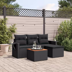 VidaXL 3224529 banc de jardin Rotin, Acier, Bois d'acacia