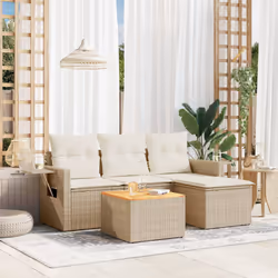 VidaXL 3224532 banc de jardin Rotin, Acier, Bois d'acacia