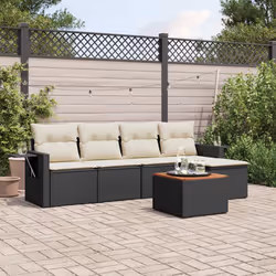 VidaXL 3224537 banc de jardin Rotin, Acier, Bois d'acacia