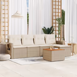 VidaXL 3224539 banc de jardin Rotin, Acier, Bois d'acacia