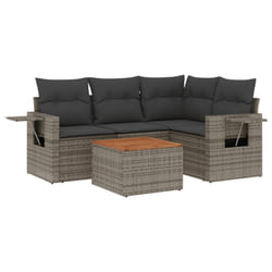 VidaXL 3224548 banc de jardin Rotin, Acier, Bois d'acacia