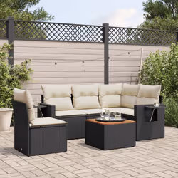 VidaXL 3224551 banc de jardin Rotin, Acier, Bois d'acacia