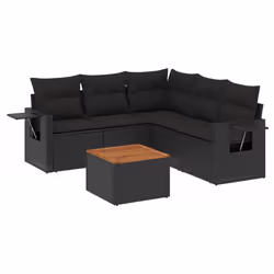VidaXL 3224557, Noir, Rotin, Acier, Bois d'acacia, 110 kg, Adultes et enfants, 550 mm, 550 mm