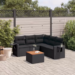 VidaXL 3224564 banc de jardin Rotin, Acier, Bois d'acacia
