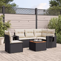VidaXL 3224565 banc de jardin Rotin, Acier, Bois d'acacia