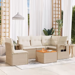 VidaXL 3224567 banc de jardin Rotin, Acier, Bois d'acacia