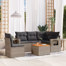 VidaXL 3224569 banc de jardin Rotin, Acier, Bois d'acacia