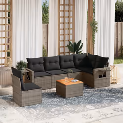 VidaXL 3224576 banc de jardin Rotin, Acier, Bois d'acacia