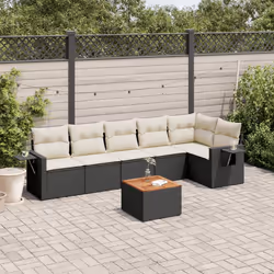 VidaXL 3224579 banc de jardin Rotin, Acier, Bois d'acacia